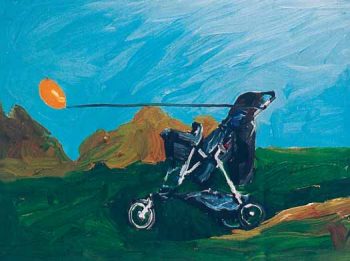 Malerei von Thomas Hoor mit dem Titel »Starker Wind« Acryl auf Leinwand