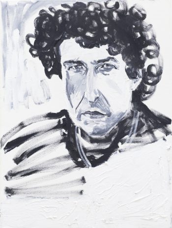 Malerei von Thomas Hoor mit dem Titel »Bob Dylan«, Acryl auf Leinwand